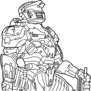 halo game coloring pages