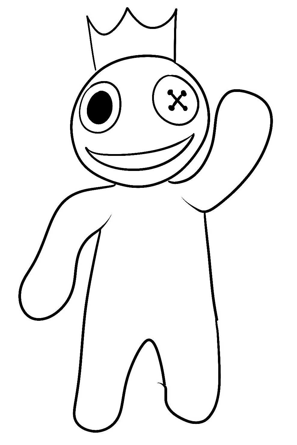 Blue Rainbow Friends Coloring Pages Printable for Free Download