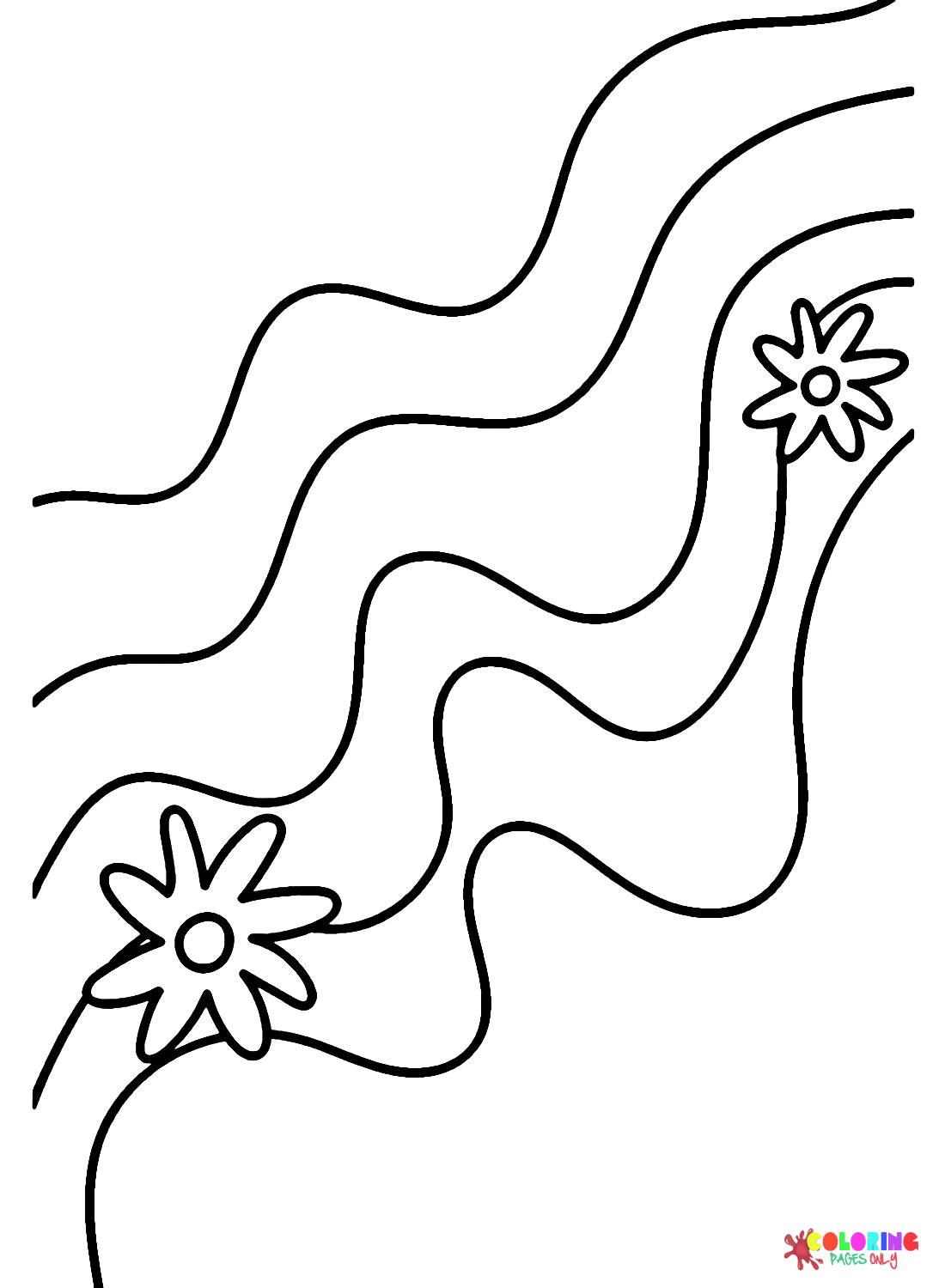 groovy flowers coloring pages