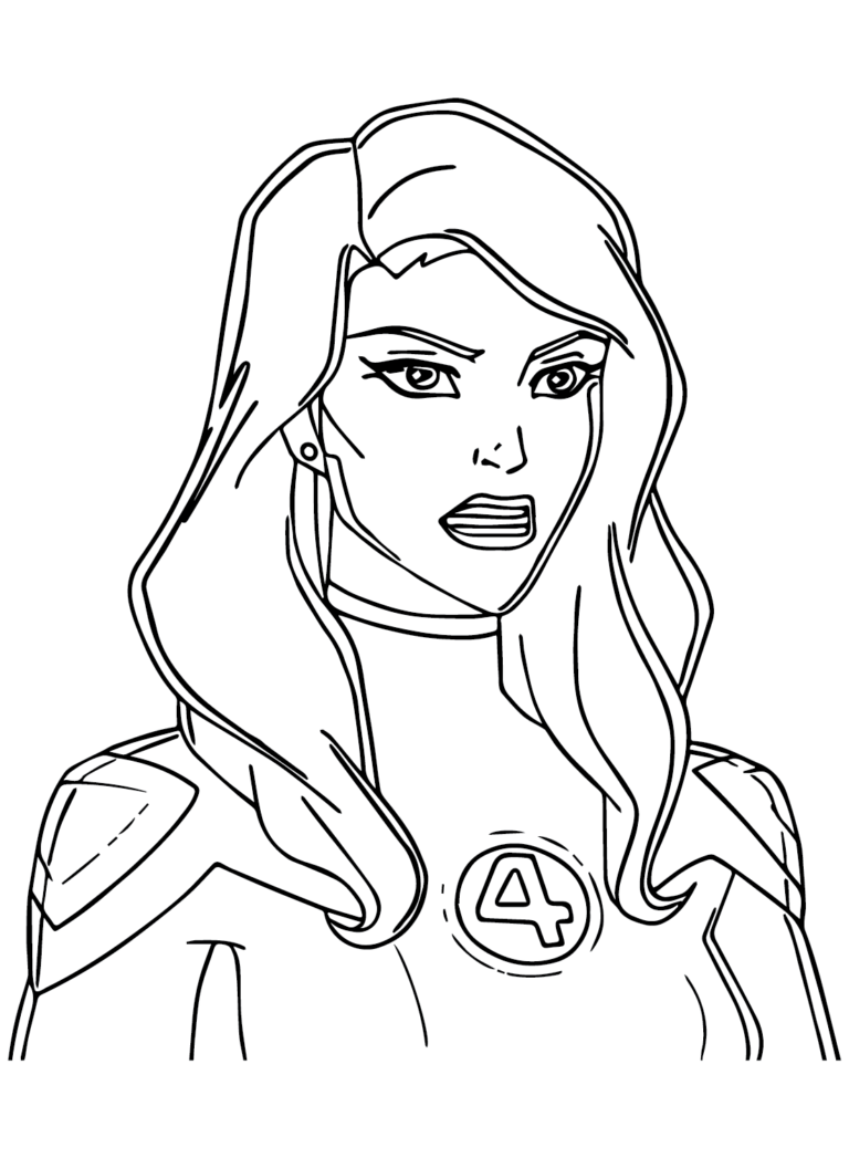 Invisible Woman Coloring Pages Printable for Free Download
