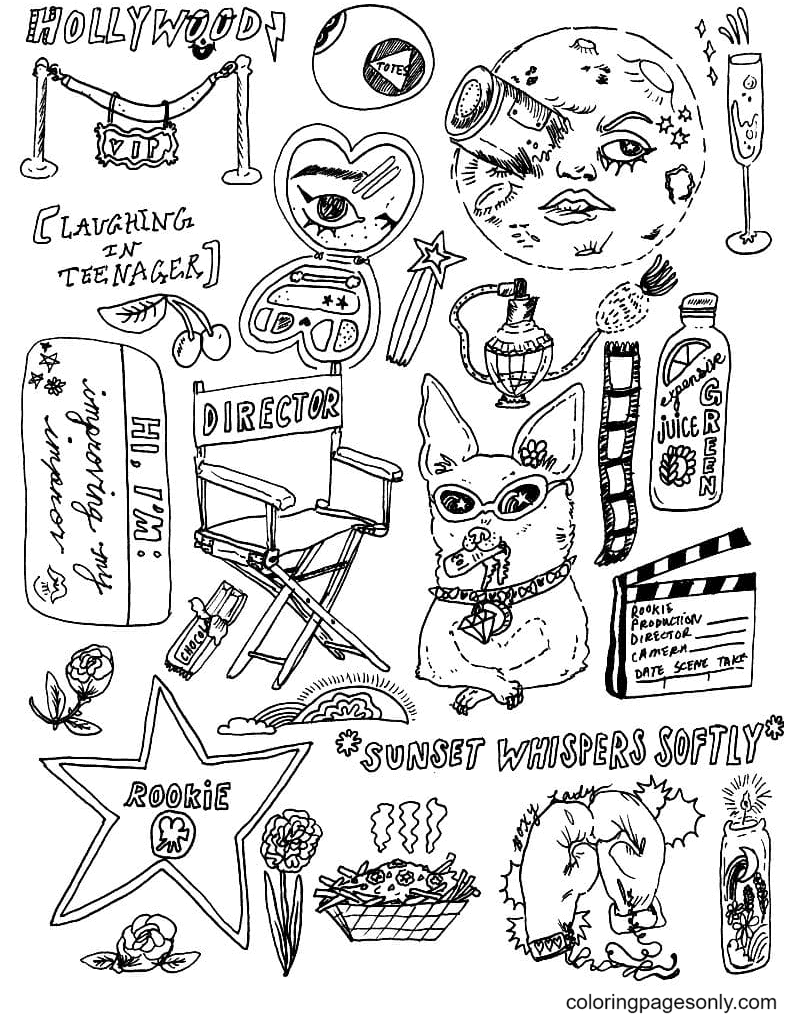 Aesthetic Drawing Coloring Pages Printable for Free Download