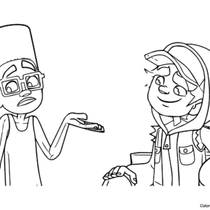 Coloring page Subway Surfers hugo zurich 