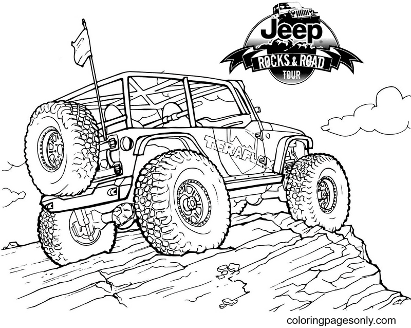 Jeep Coloring Pages Printable for Free Download