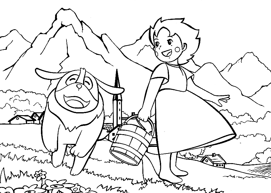 Heidi Coloring Pages Printable for Free Download