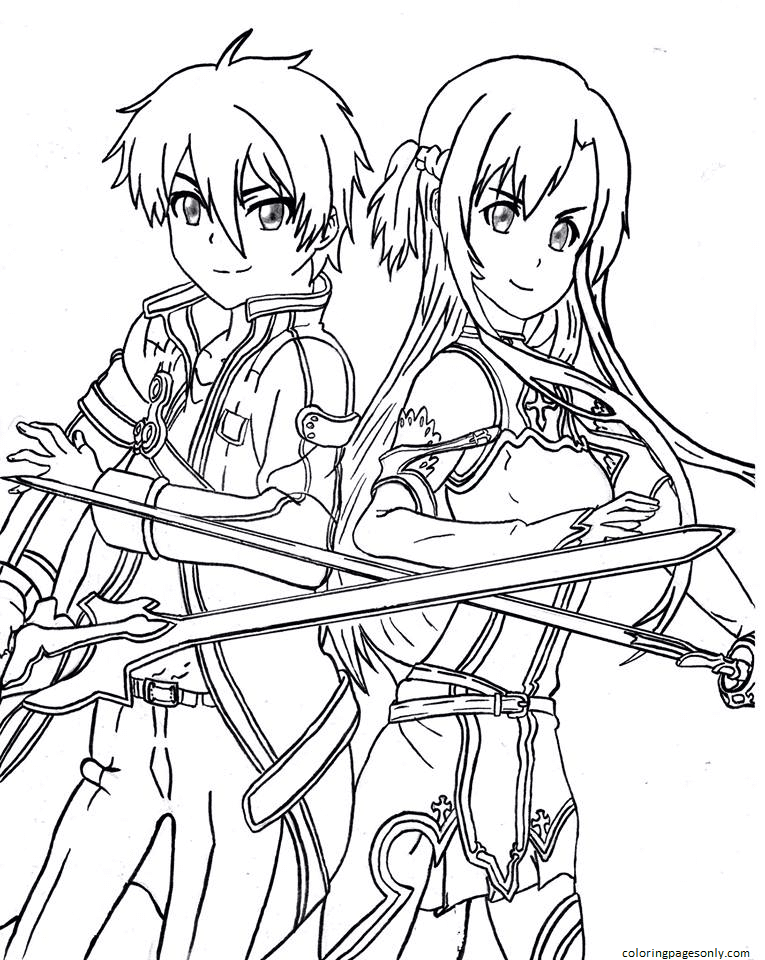 Asuna Coloring Pages