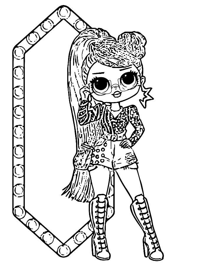 Colorir Lol Bebe  Star coloring pages, Unicorn coloring pages