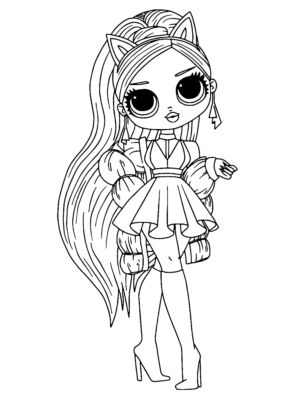 OMG Fashion LOL OMG Doll Coloring Pages - Free Printable Sheets