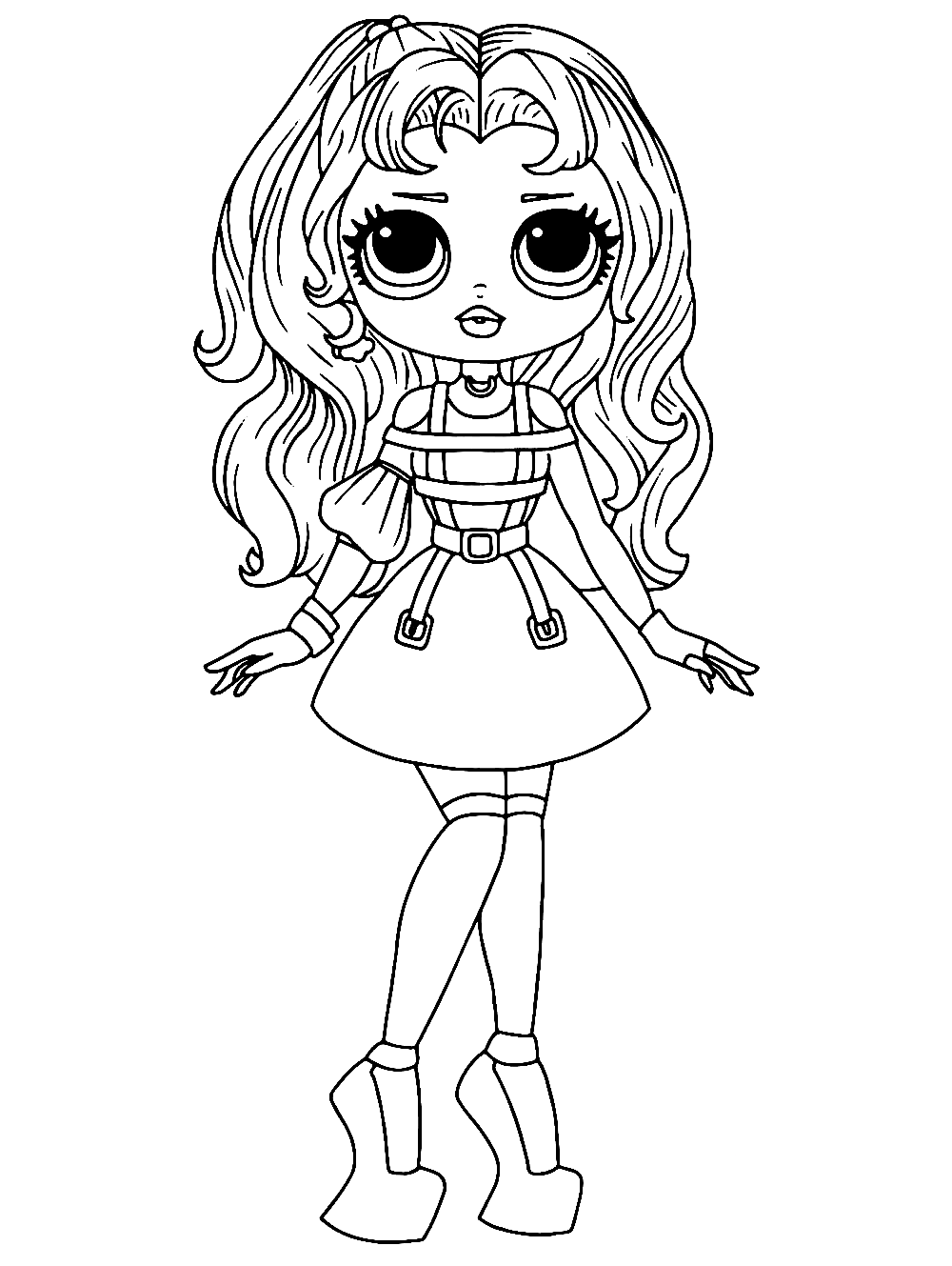 Free Printable LOL OMG Beautiful Coloring Page for Adults and Kids