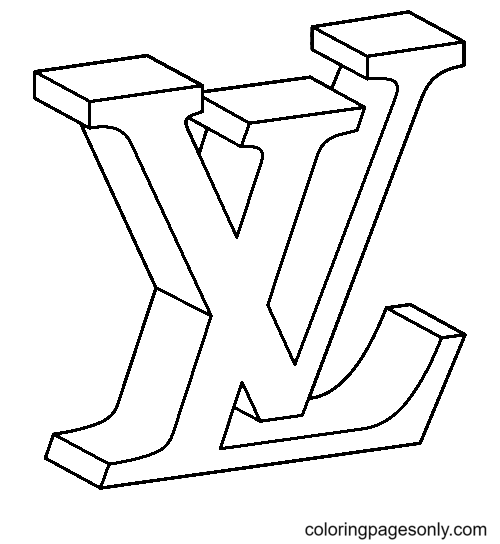 Louis Vuitton Logo Coloring Pages - Lv Coloring Pages - Coloring