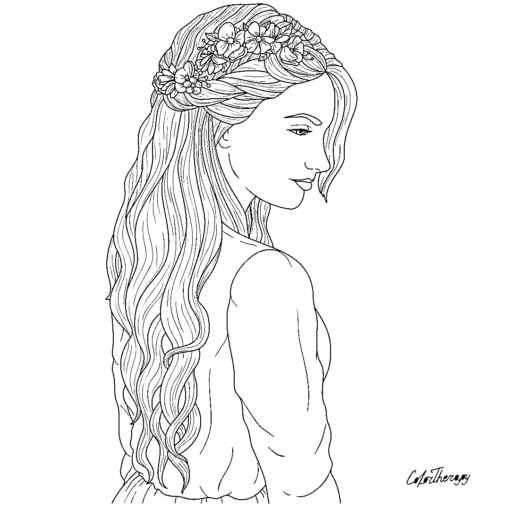 Girly Coloring Pages Printable for Free Download