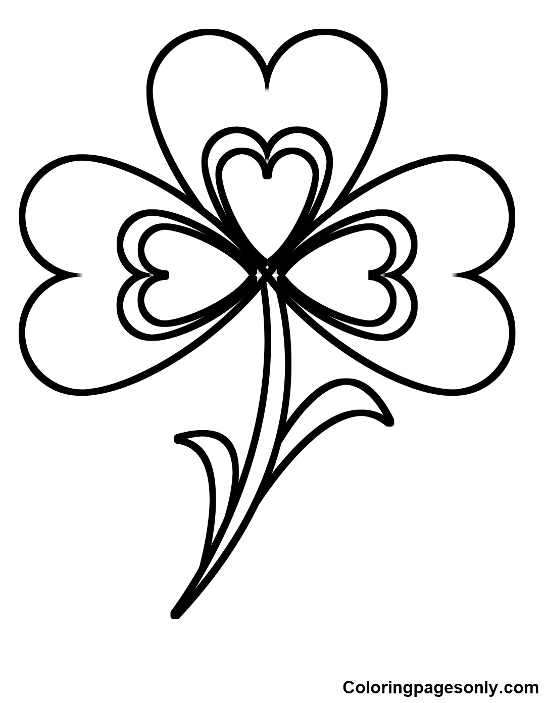 Shamrock Coloring Pages Printable for Free Download