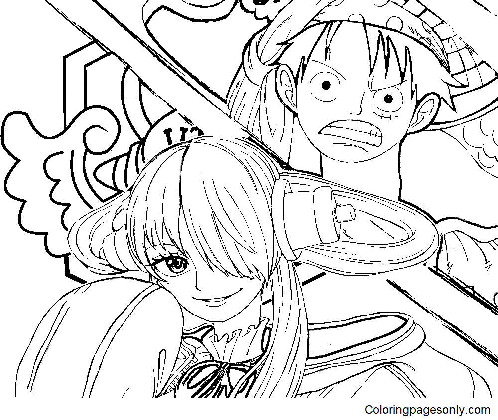 One Piece Film Red Coloring Pages Printable for Free Download