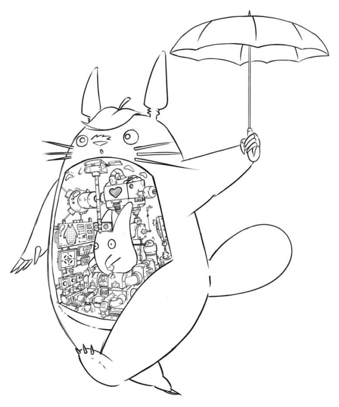 10 Totoro Printable Coloring Pages for Adults: Unwind and Embrace Your Inner Child