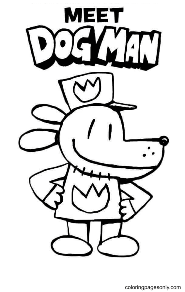 Dog Man Coloring Pages Printable for Free Download