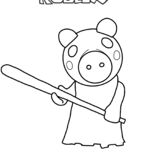 Willow Wolf Piggy Roblox coloring page