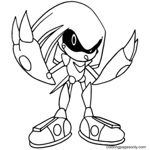 Sonic X Knuckles O Equidna para colorir