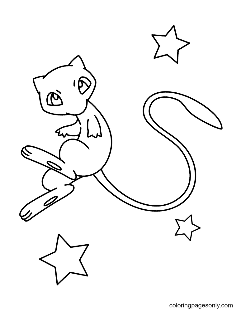 Mew Coloring Pages Printable for Free Download