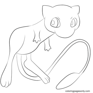 Free Coloring Page 31 Mar 2022 Mew Pokemon