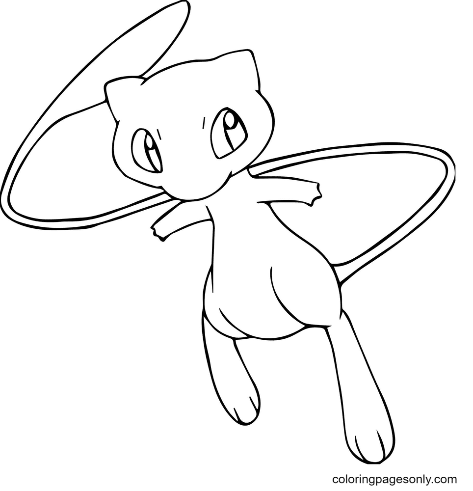 printable mew coloring pages  Pokemon coloring pages, Cartoon coloring  pages, Pokemon mew