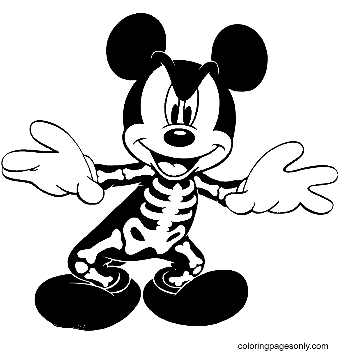 graffiti mickey mouse coloring pages