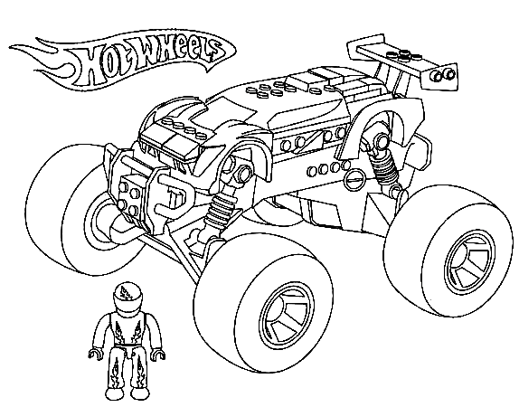 Free Printable Monster Jam Speed Coloring Page for Adults and Kids 