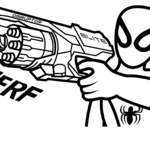 Coloring page Nerf Blasters NERF Logo