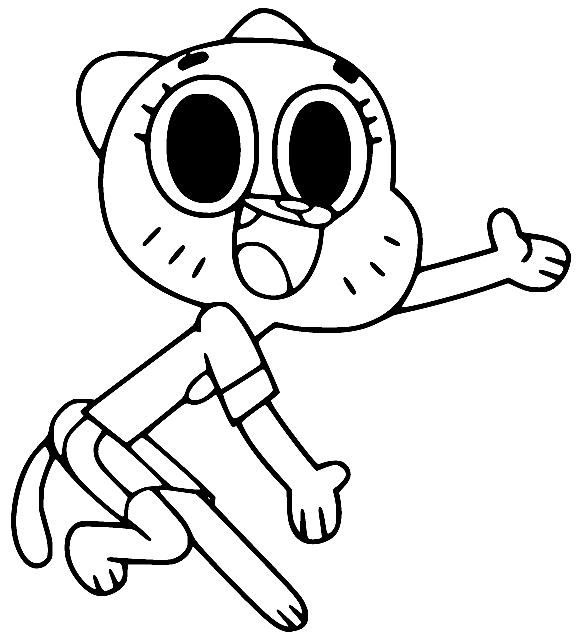 The Amazing World of Gumball Coloring Pages Printable for Free Download