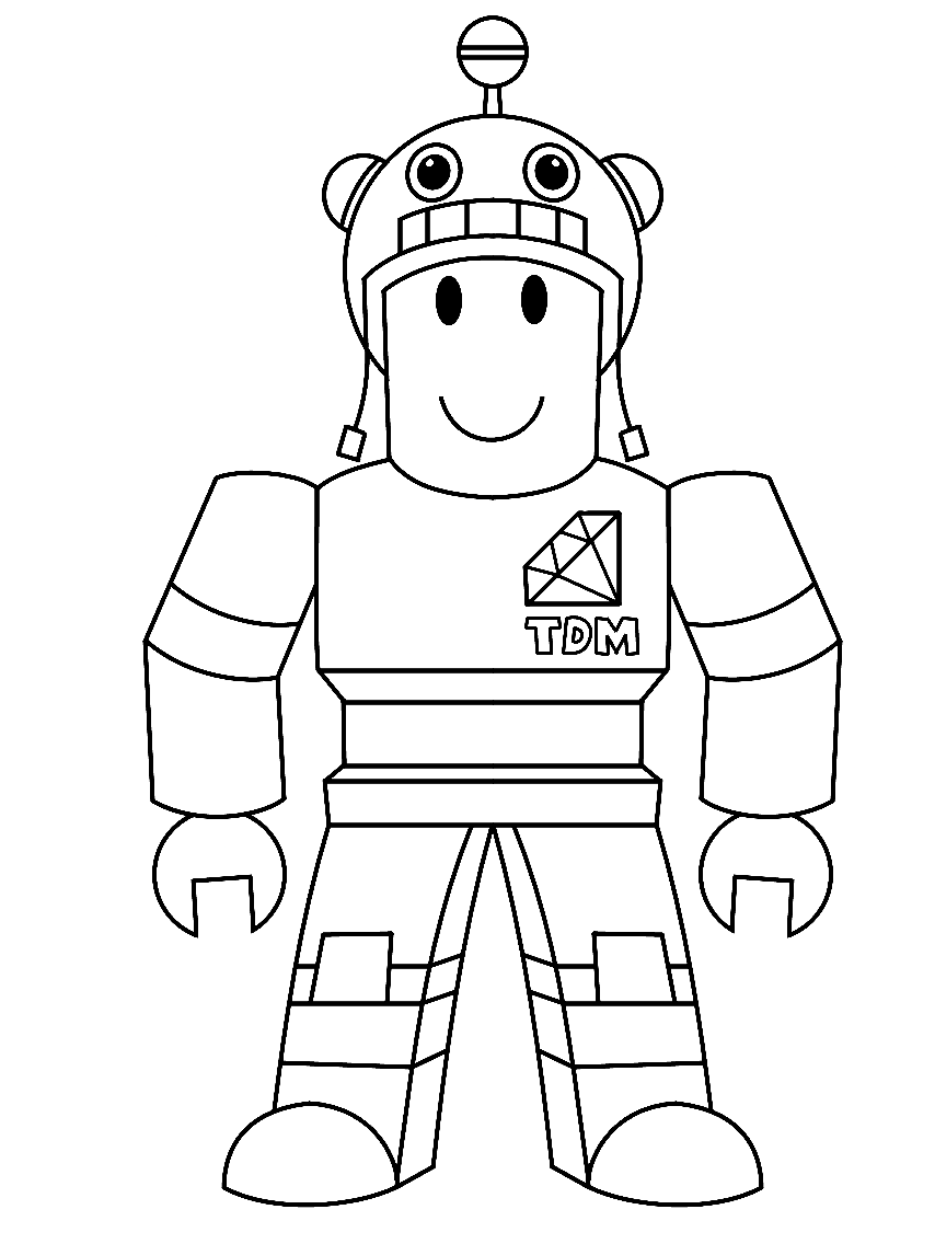 Roblox Characters Coloring Pages Logo printable for free