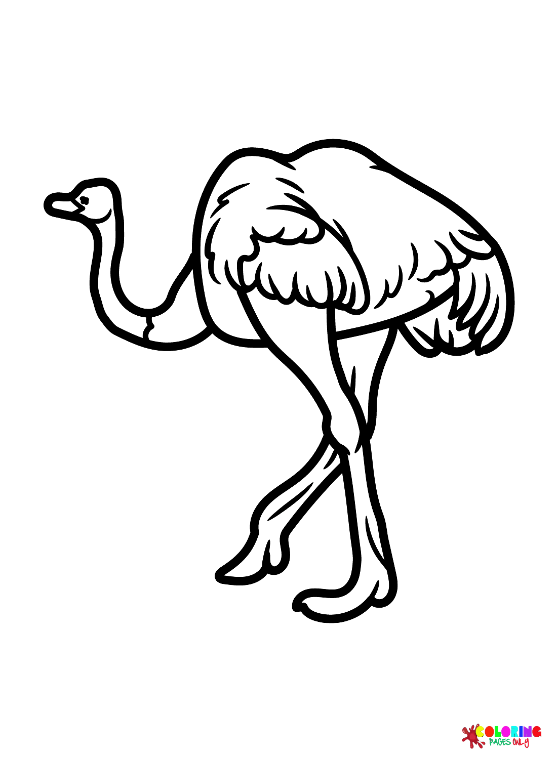 Ostrich Coloring Pages Printable for Free Download