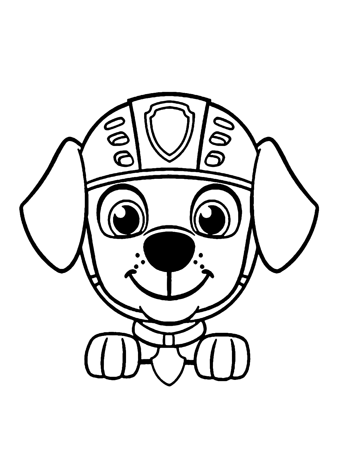 PAW Patrol Masks Printable Black and White - Get Coloring Pages