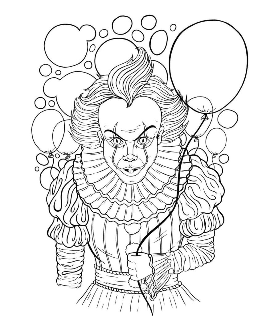 Desenhos de Pennywise para Colorir e Imprimir - Pintar Grátis Online