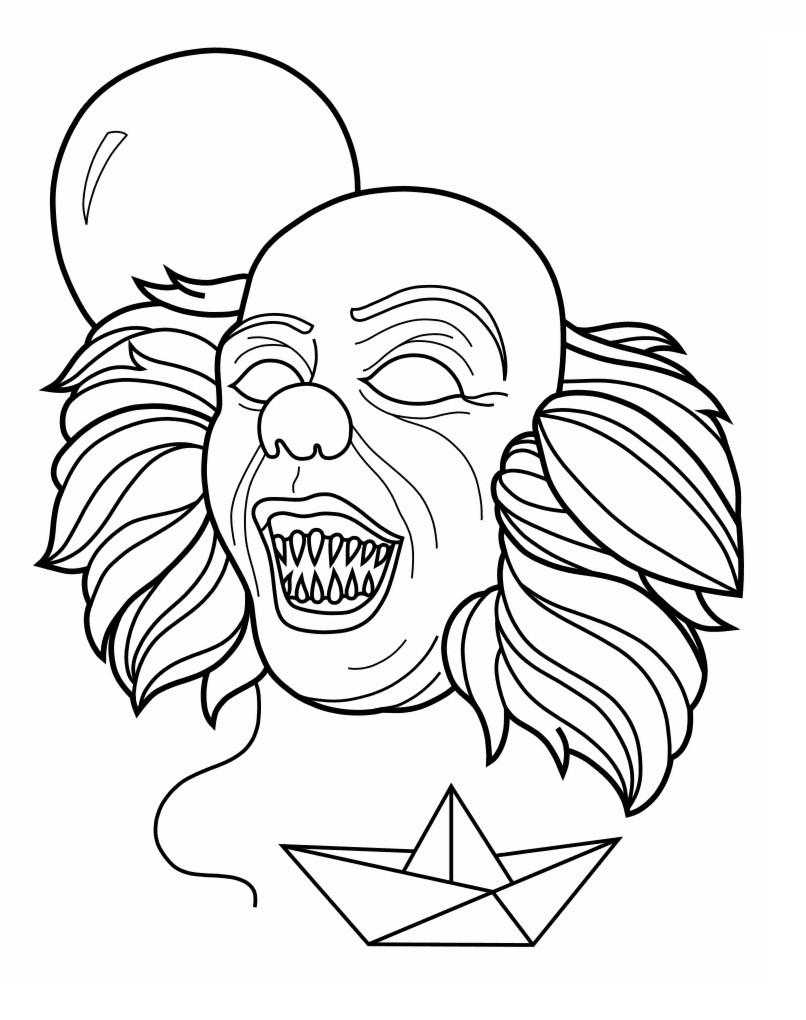 Desenhos de Pennywise para Colorir e Imprimir - Pintar Grátis Online