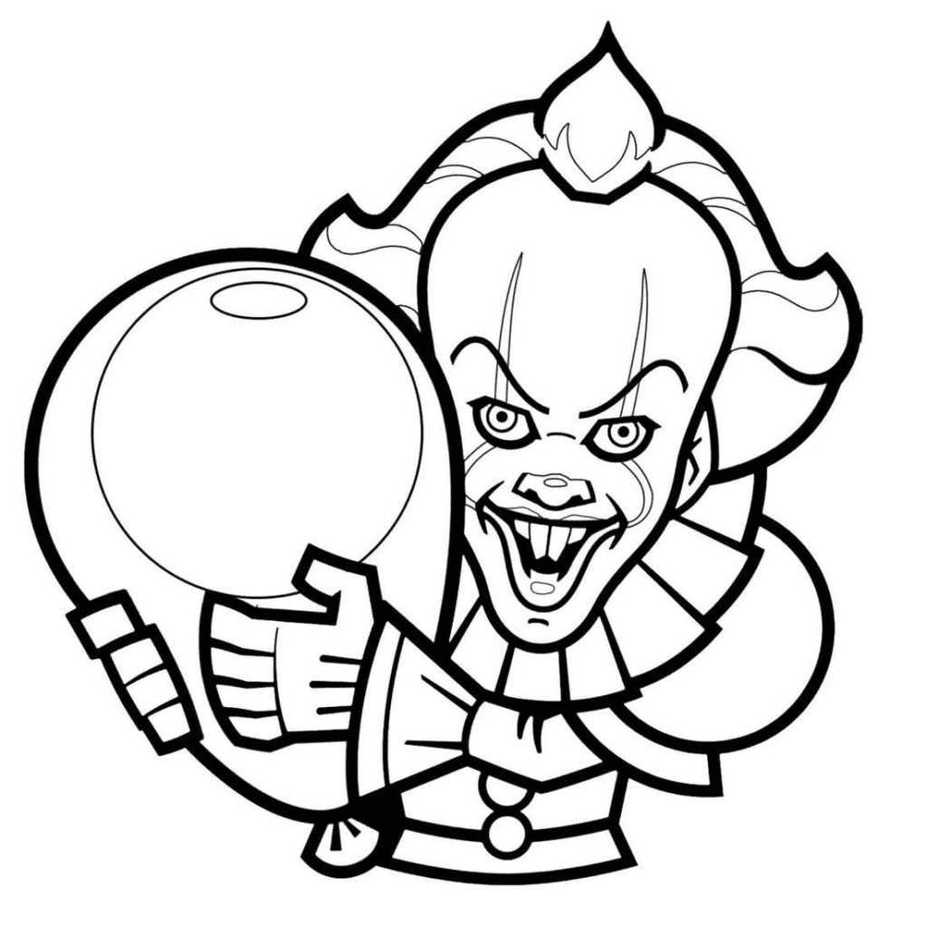 Desenhos de Pennywise para Colorir e Imprimir - Pintar Grátis Online