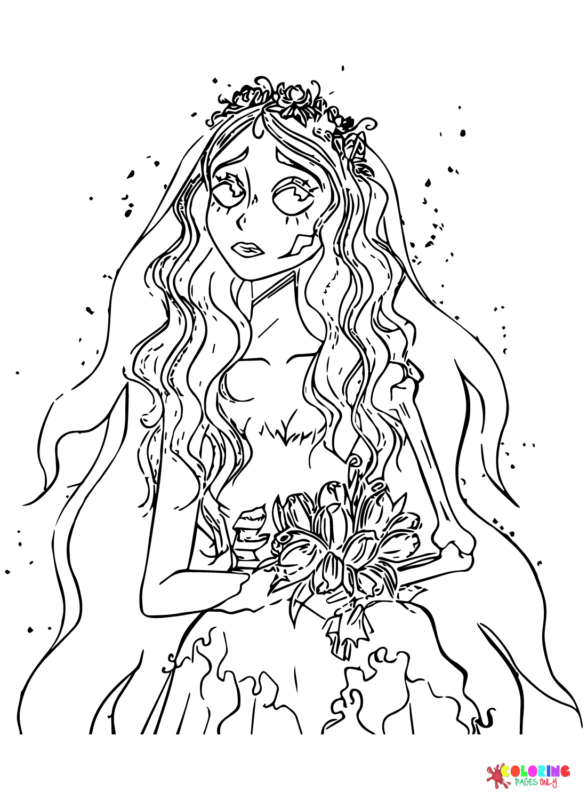 Corpse Bride Coloring Pages Printable for Free Download