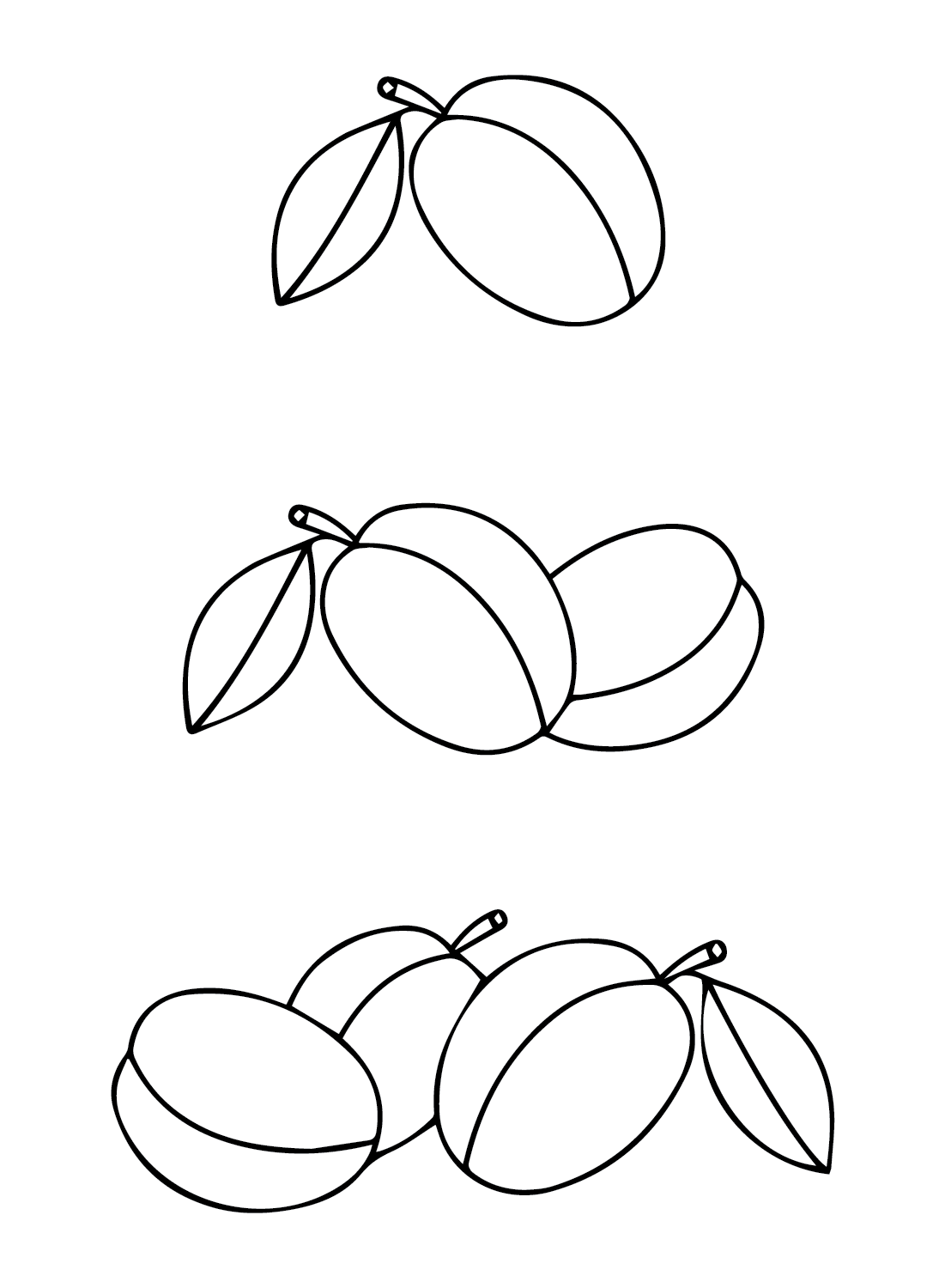 Plums Coloring Pages Printable for Free Download