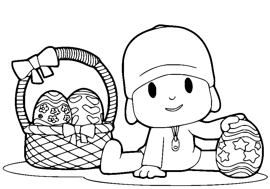 Pocoyo coloring picture