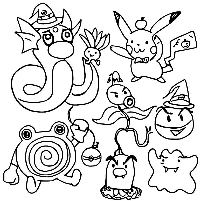 10 Spooky Pokémon Halloween Coloring Pages for October