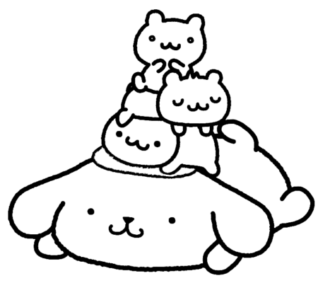 Pompompurin Coloring Pages Printable for Free Download