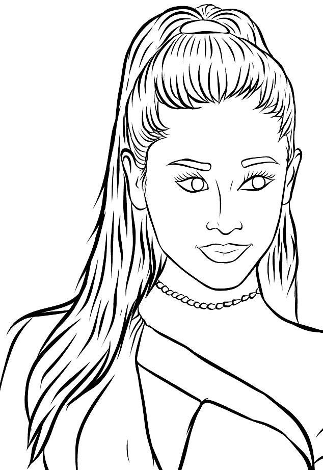 Ariana Grande Coloring Pages Printable for Free Download