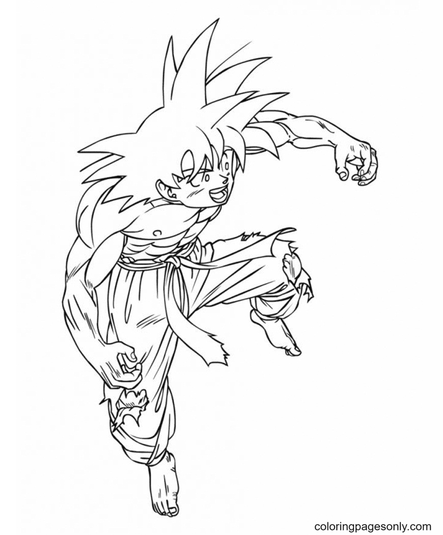 Free Png Dragon Ball Z Para Colorir Goku E Vegeta Png - Vegeta Y