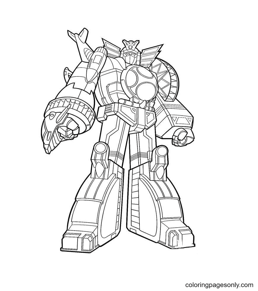Power Rangers Super Megaforce Megazord Coloring Pages