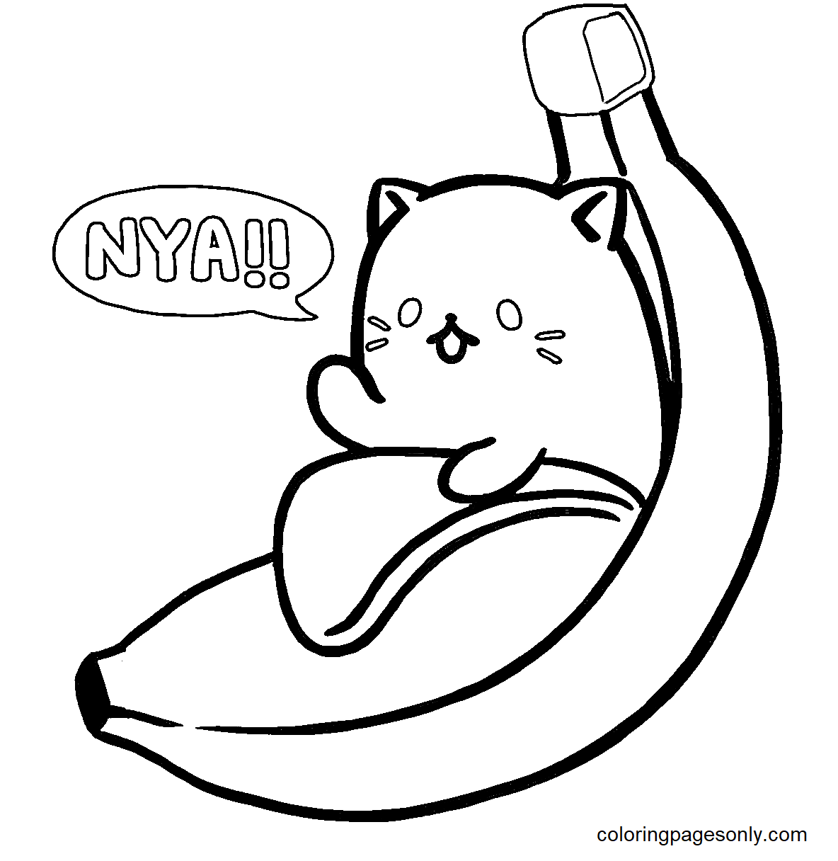 Bananya Coloring Pages Printable for Free Download