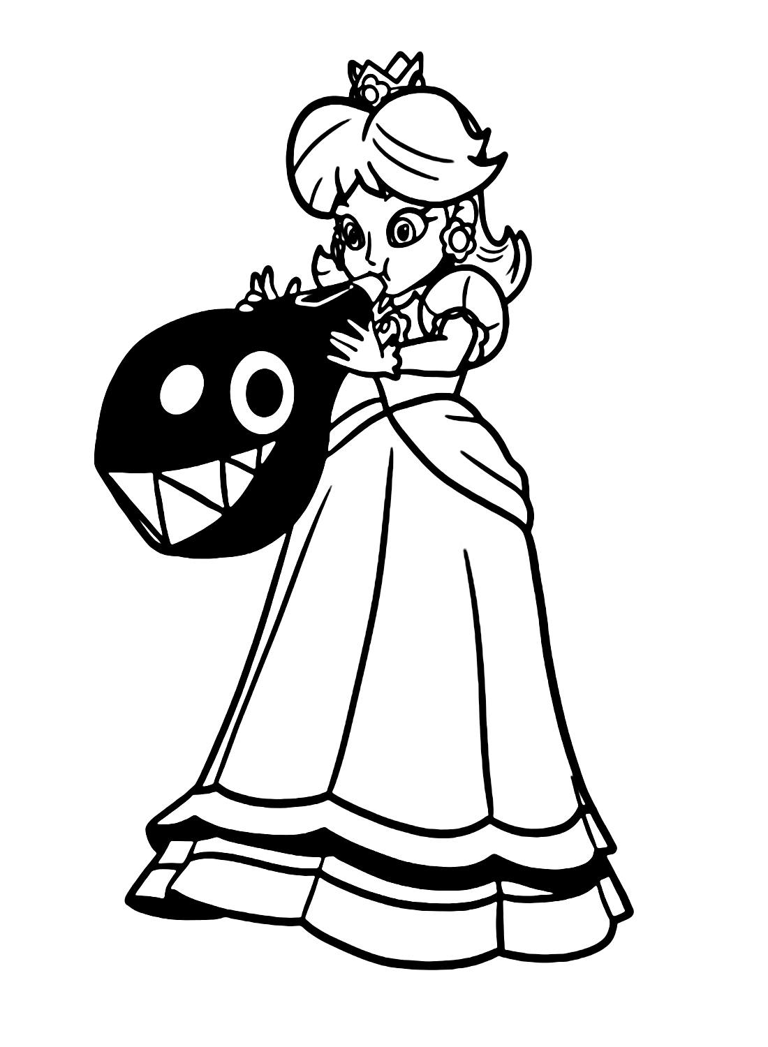 super mario princess peach coloring pages