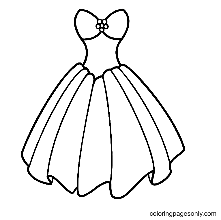 dresses coloring pages