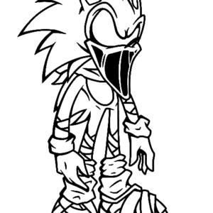 Coloring Pages Sonic FNF - Printable