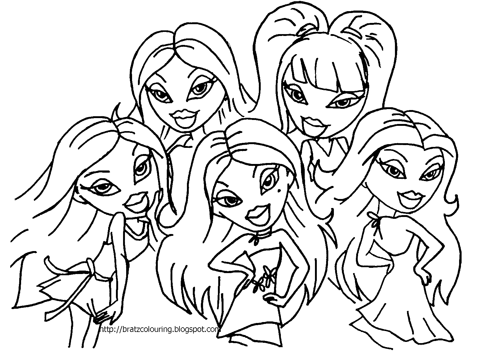 Fashionable & Fun Bratz Coloring Pages for Kids to Color