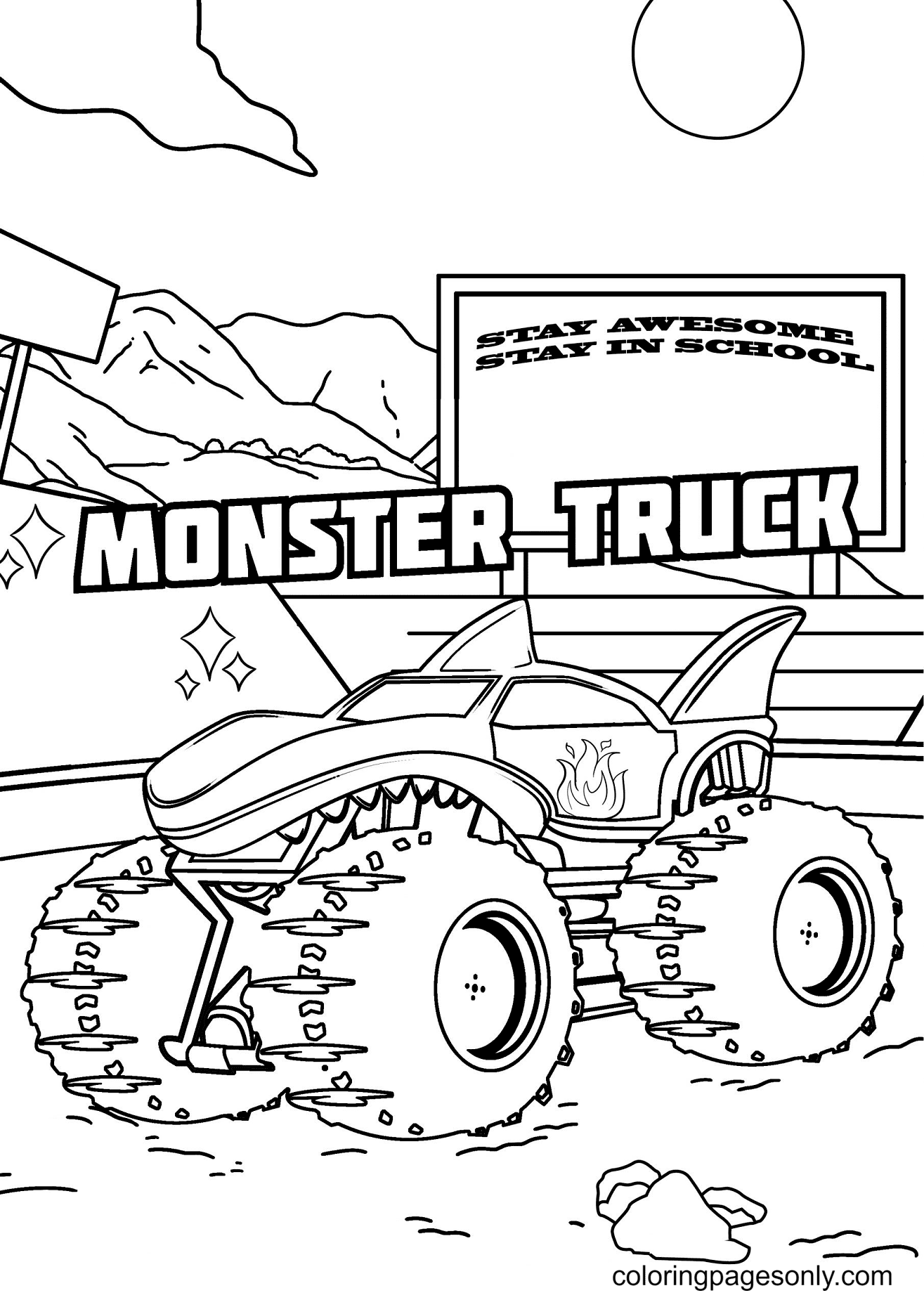 Monster Truck coloring page Hot Wheels 