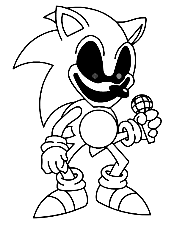 Coloring Pages Sonic FNF - Printable