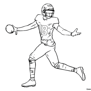 Justin Jefferson Coloring Pages Printable for Free Download