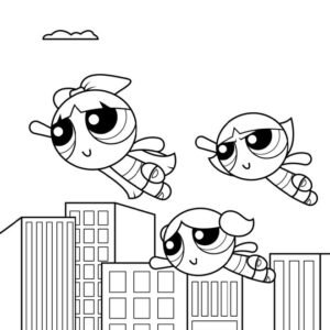 Powerpuff Girls Coloring Pages for Kids - Get Coloring Pages